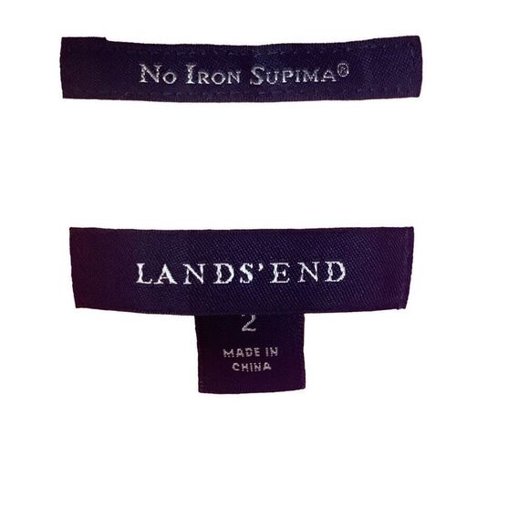 Pre Owned Women’s Lands’ End Long Sleeve Pink Polka Dot Shirt No Iron Sz 2 Style - Picture 10 of 10